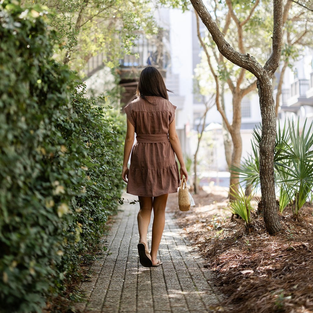 Cocoa Linen Milano Dress