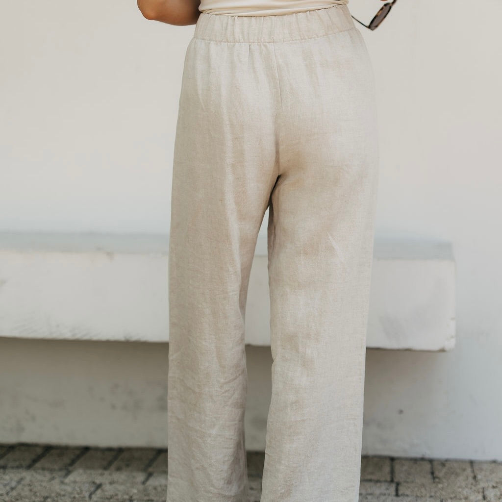 Oatmeal Linen Pant
