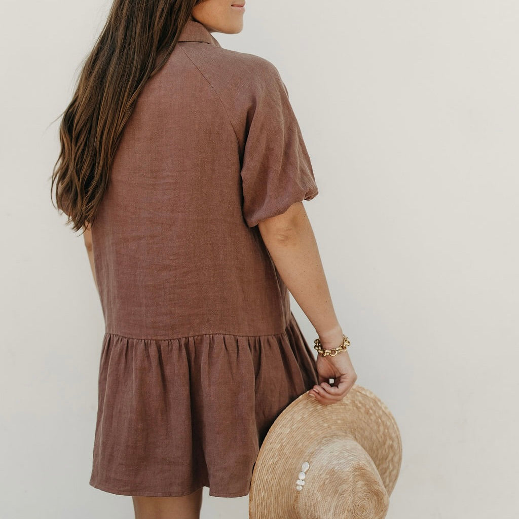 Cocoa Linen Capri Dress